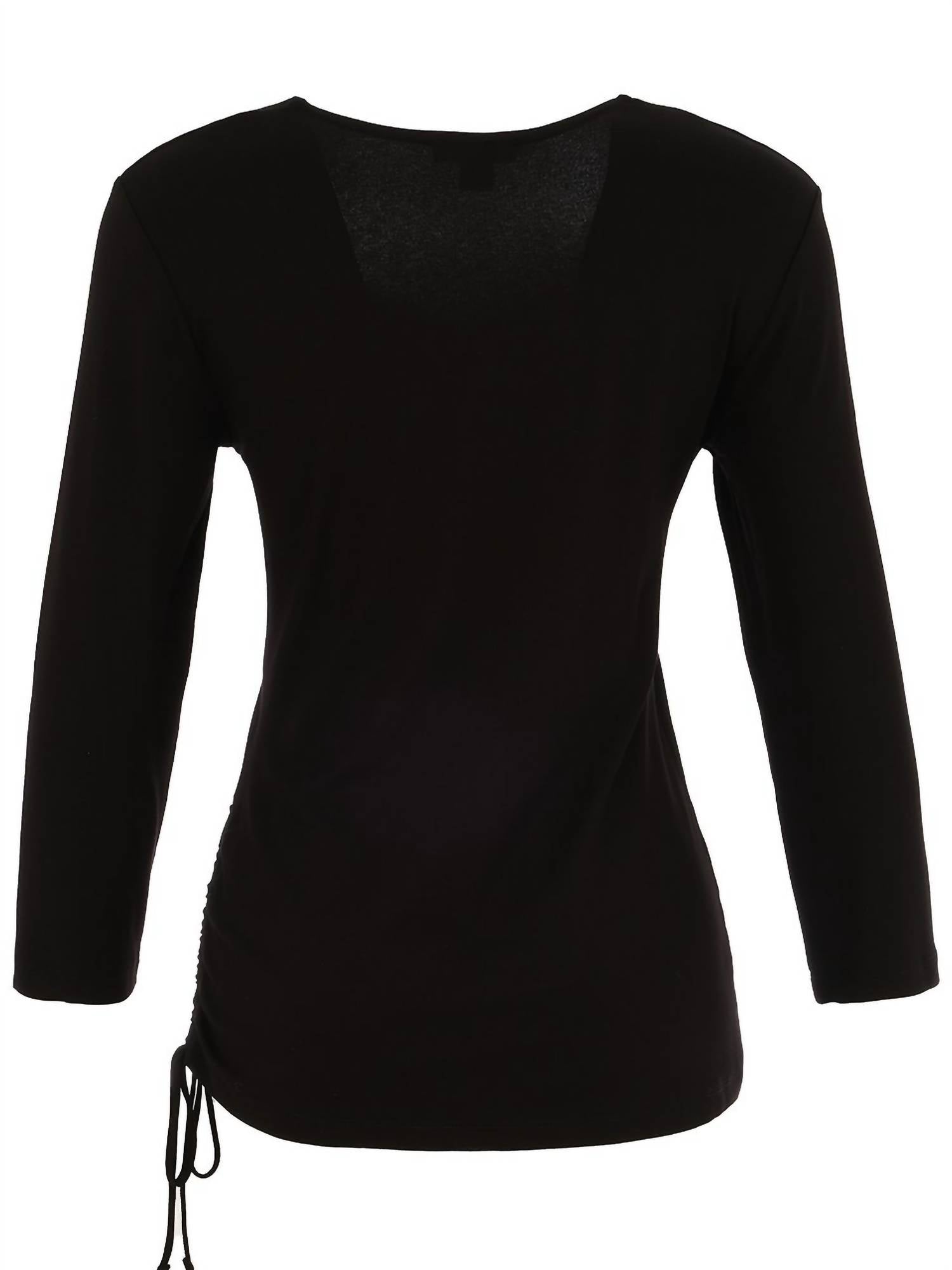 Dolcezza - Women's Ruched Side Tie Top