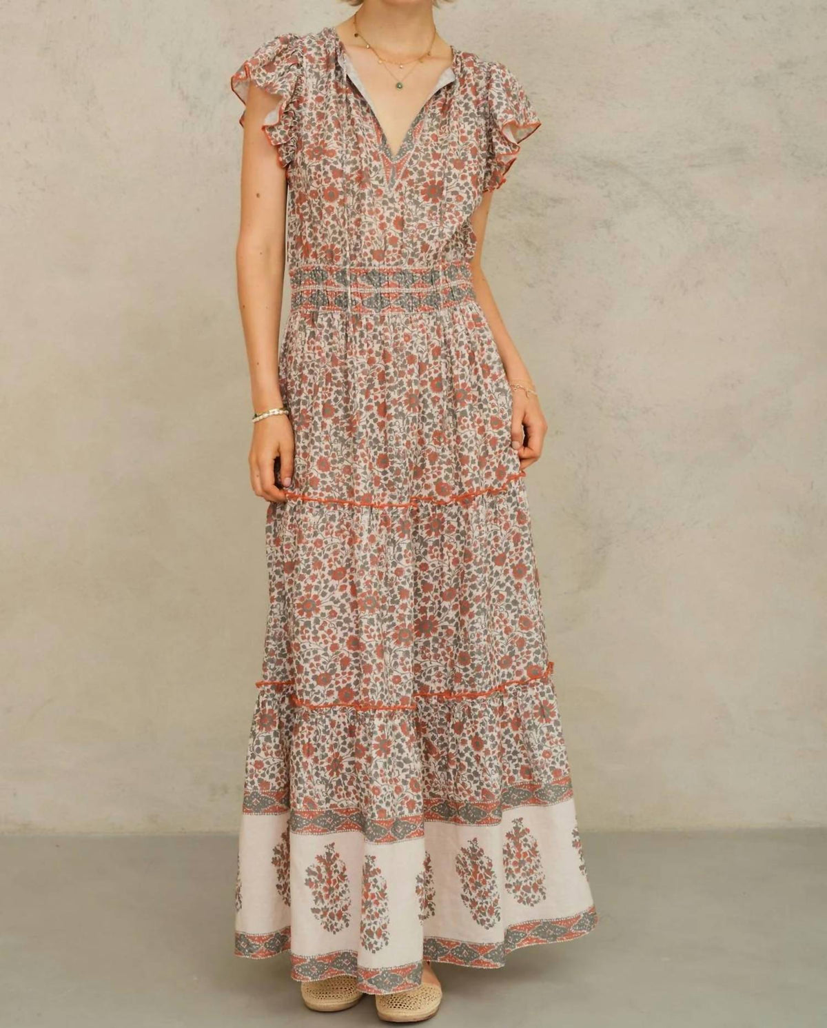 M.A.B.E. - Women's Della Print Maxi Dress