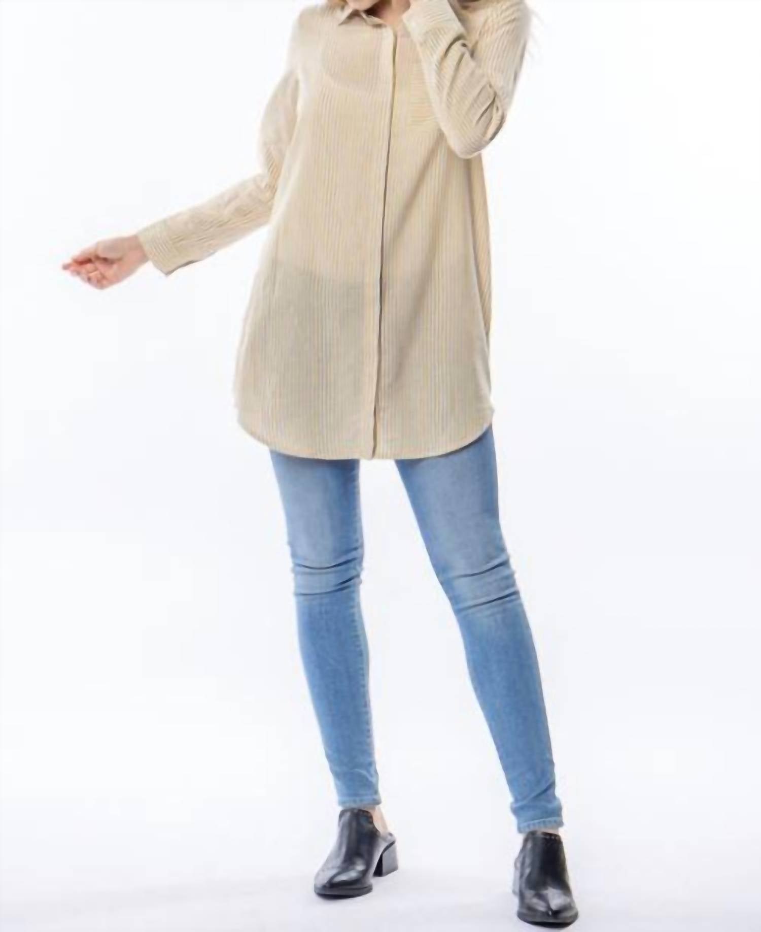 Tea N Rose - Collared Button Tunic Top