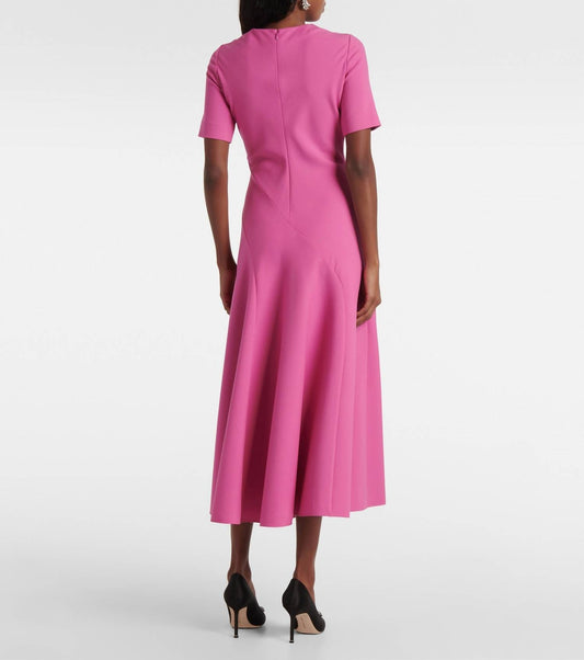Oscar De La Renta - Draped Wool-blend Midi Dress