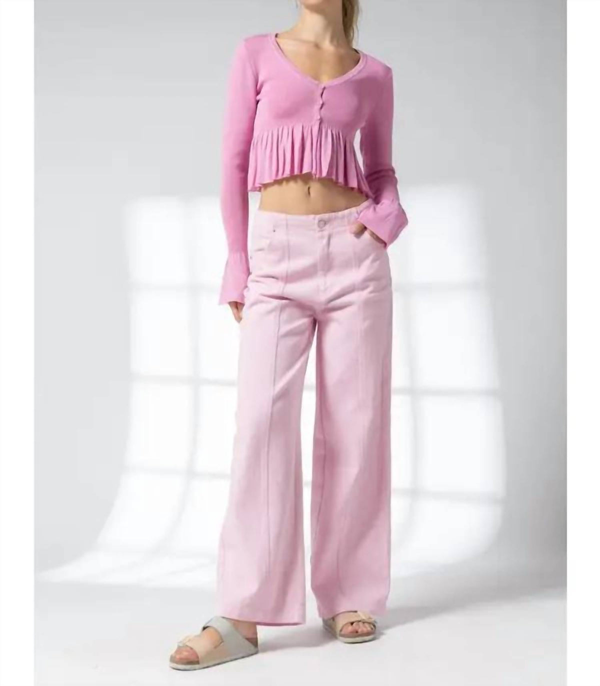Papermoon - Layla V-neck Long Sleeve Cardigan