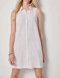 Lilla P - Striped Button Down Dress
