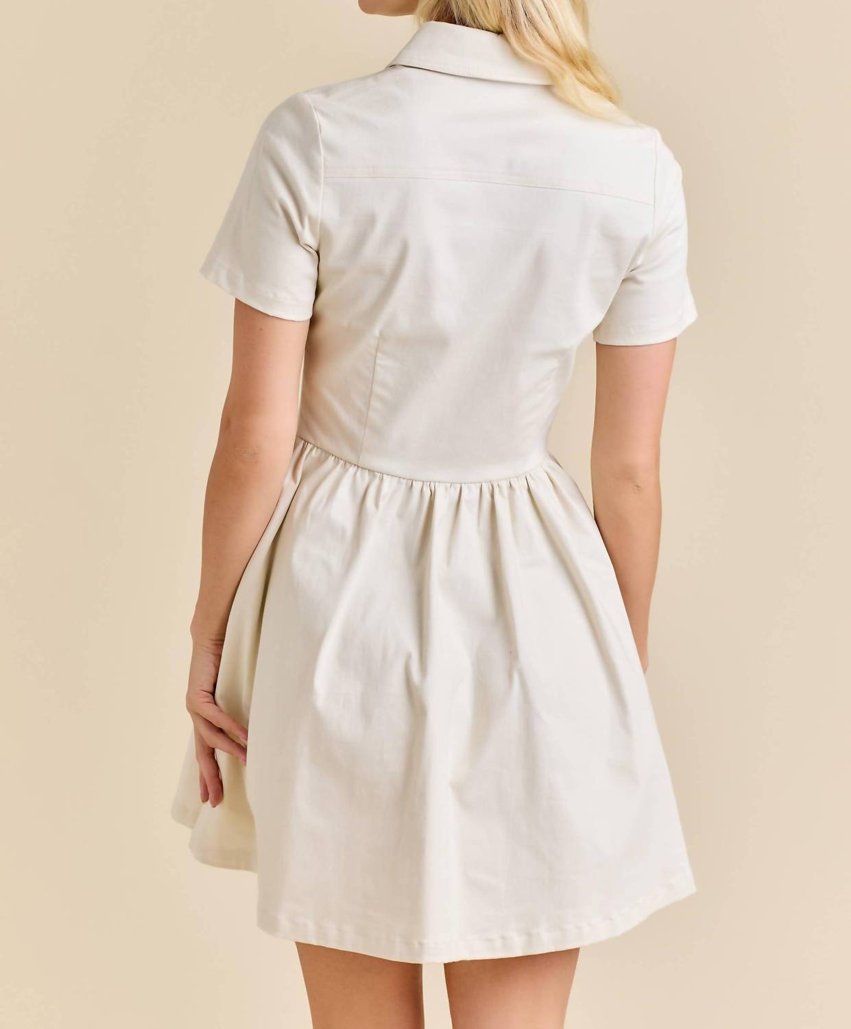 Main Strip - Button-up Mini Denim Dress