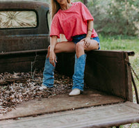 Merigold Kiss - Cowgirl Acid Washed Tee