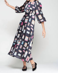 Vilagallo Erin Dress in cerillas - women's dress - detail view