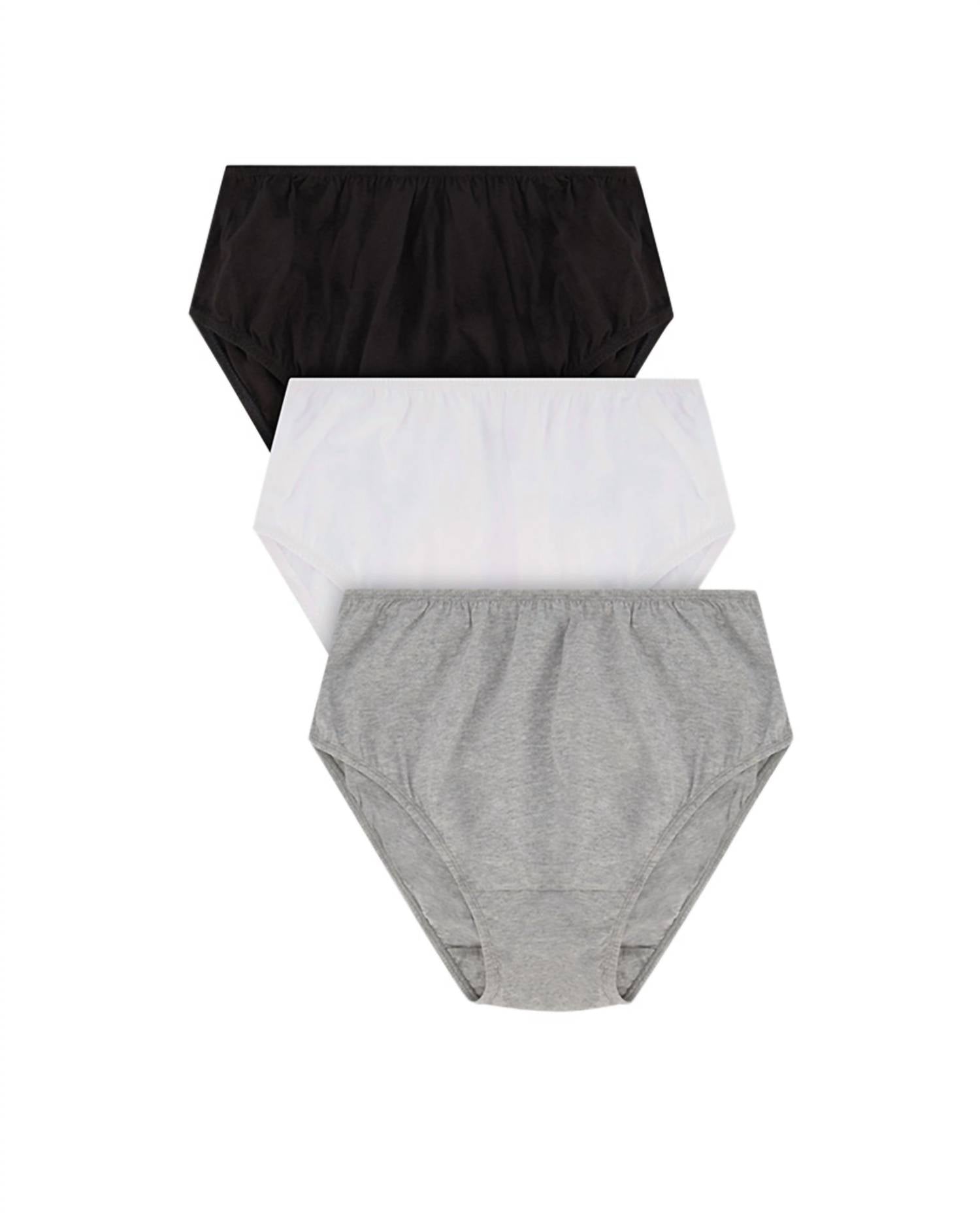 On The Plus Side - Women's Plus Size Solid Panties 3-Pack