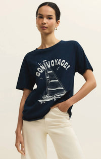 Z Supply - Bon Voyage Graphic Boyfriend Tee