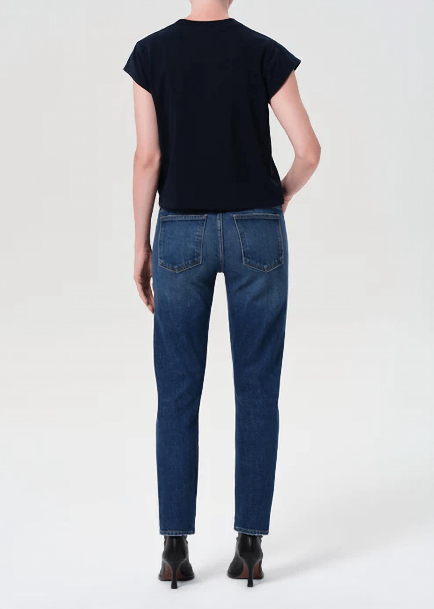AGOLDE Cocktail Ankle Jeans in outline 1 - women's jeans - alternate view