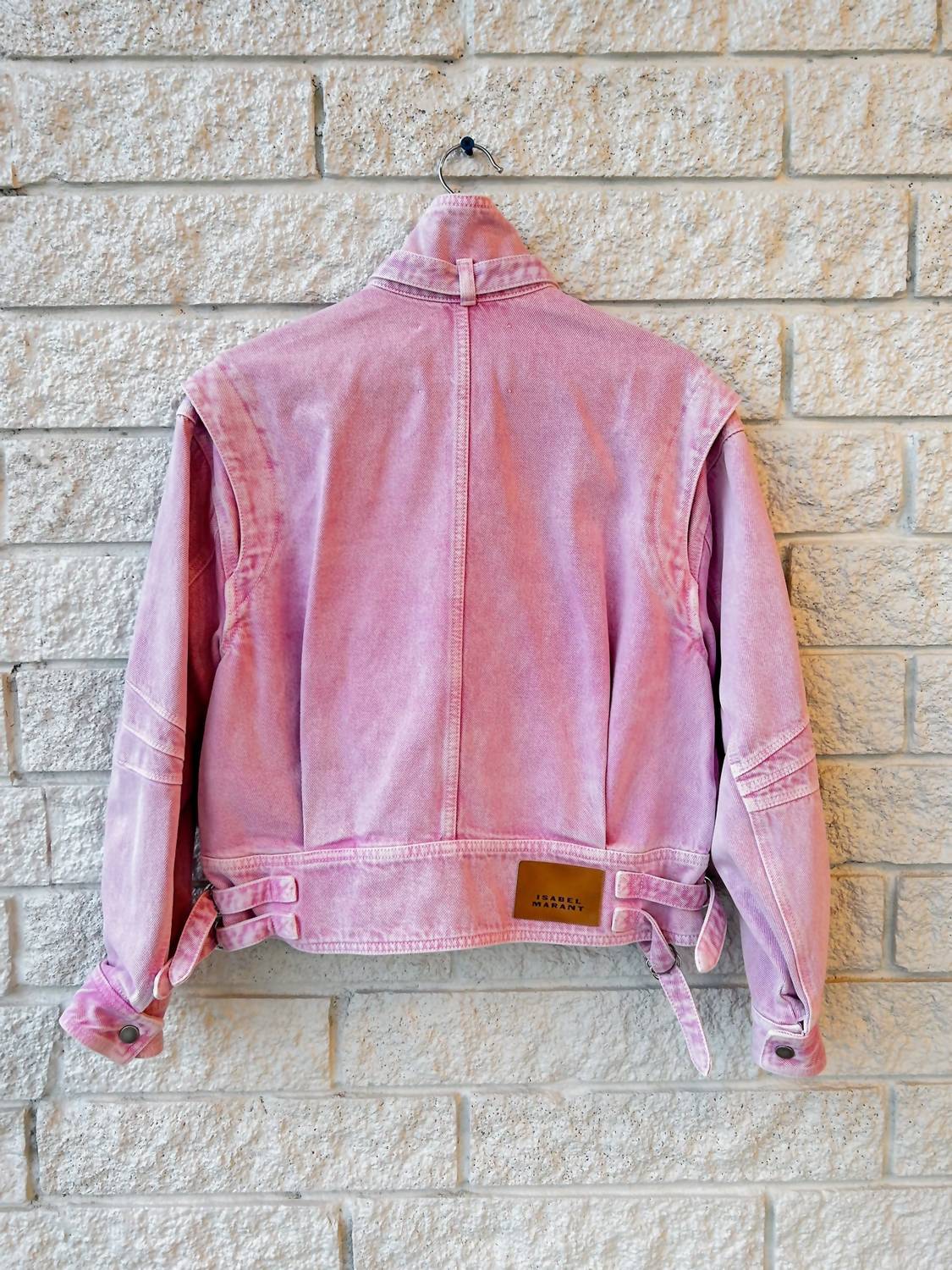 ISABEL MARANT Joseline Zip Up Jacket in pink - women's jacket - alternate view
