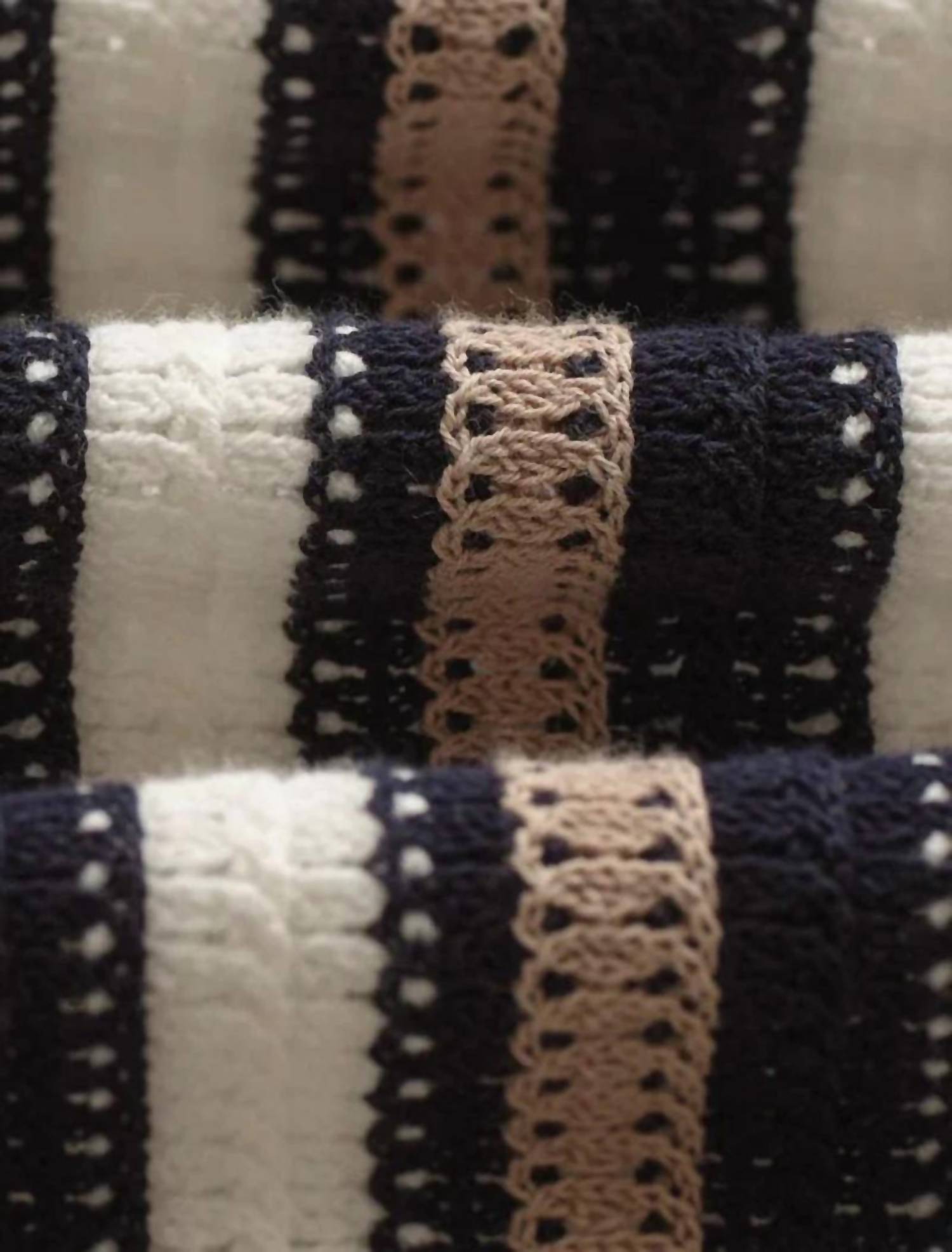 Wax London - Stripe Crochet Porto Polo Shirt