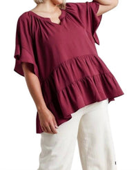 Umgee - Mandarin Tiered Ruffle Top
