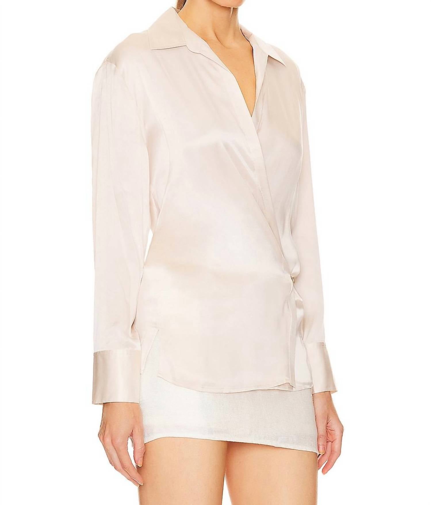 L'Agence - Sora Wrap Front Blouse