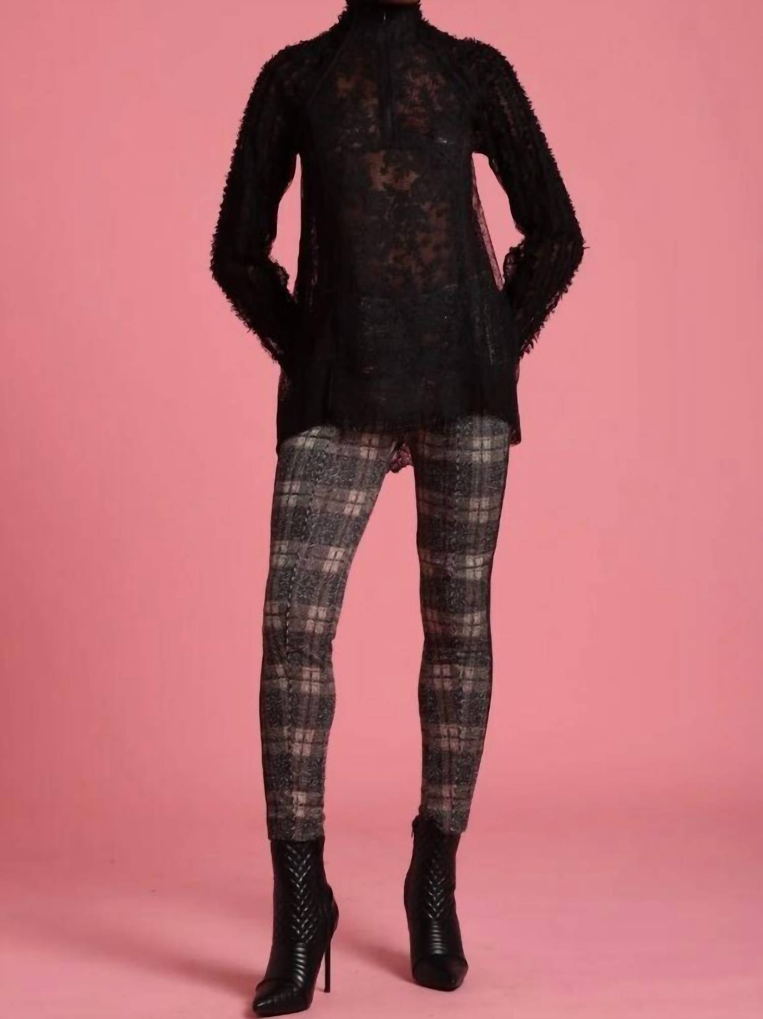Zip Neck Lace Tunic