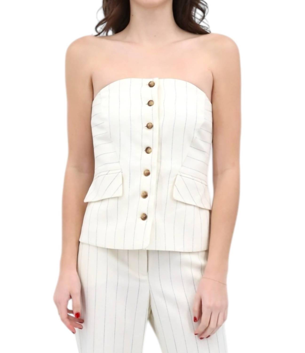 Iris Setlakwe - Striped Bustier Top