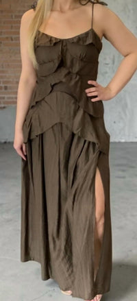 Baevely By Wellmade - Sunset Ruffle Maxi Dress