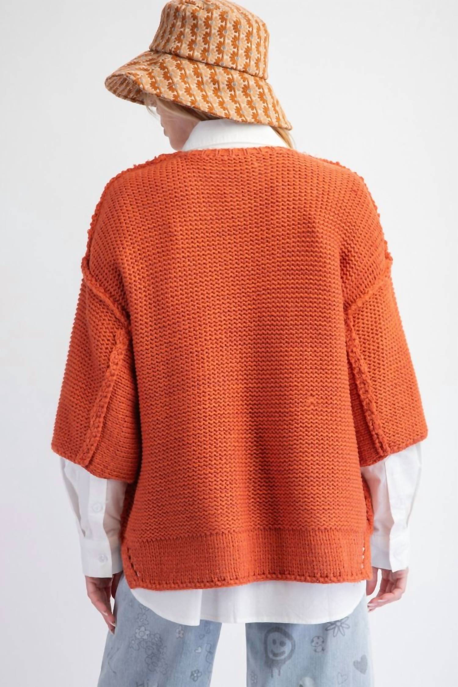 Easel - Cozy Chunky Pullover Knit Sweater