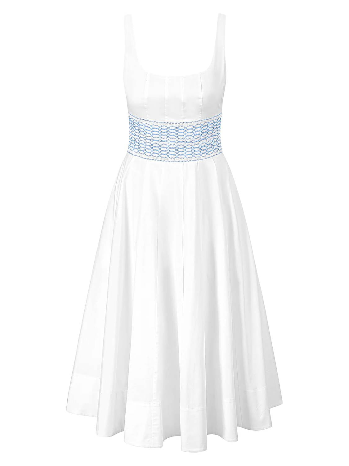 STAUD Rig Dress in white - women's dress - view 4