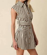 Olivaceous - Mia Button Down Mini Dress