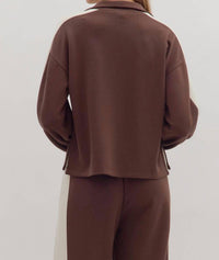 Entro - Contrast Collar Pant Set