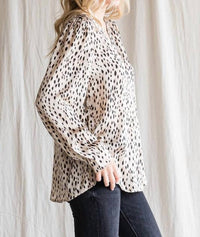 Jodifl - Dot Print Long Sleeves Top