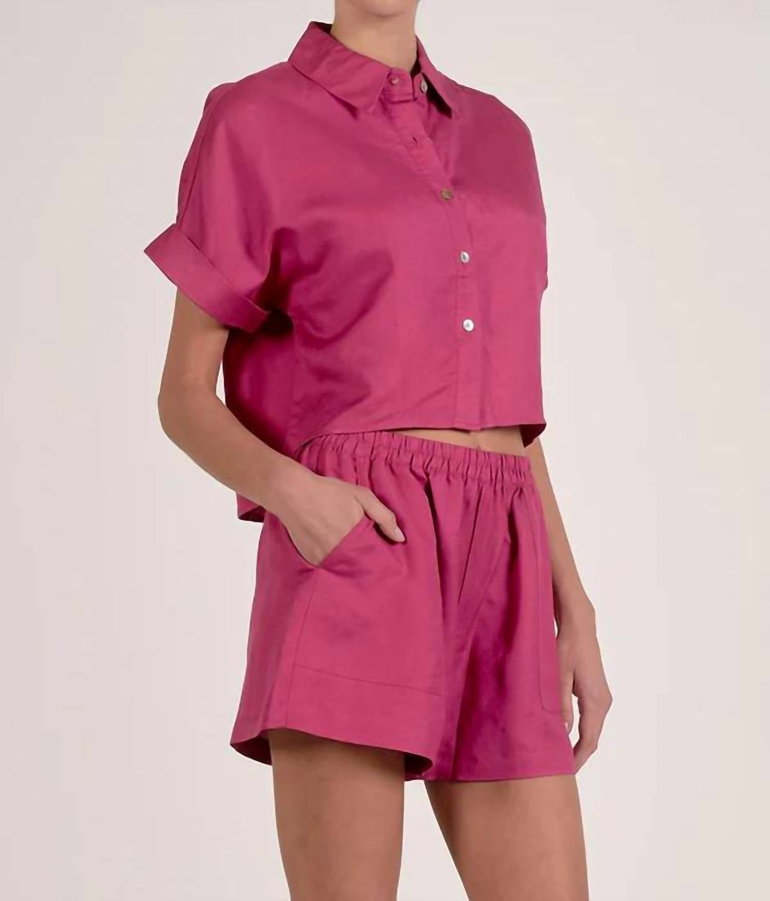 Elan - Button Down Collared Top