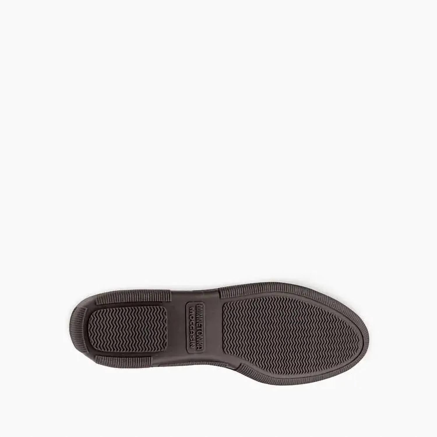 MINNETONKA Women's Moosehide Kilty Loafers in chocolate - women's flats - view 6