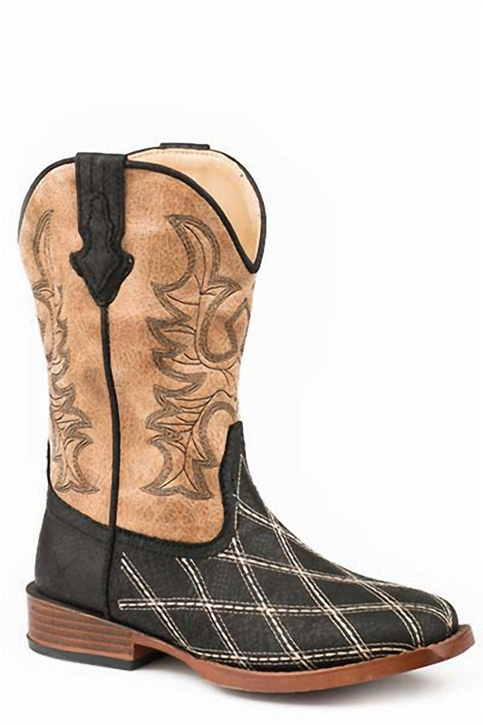 Roper - Boy's Cross Cut Square Toe Boots