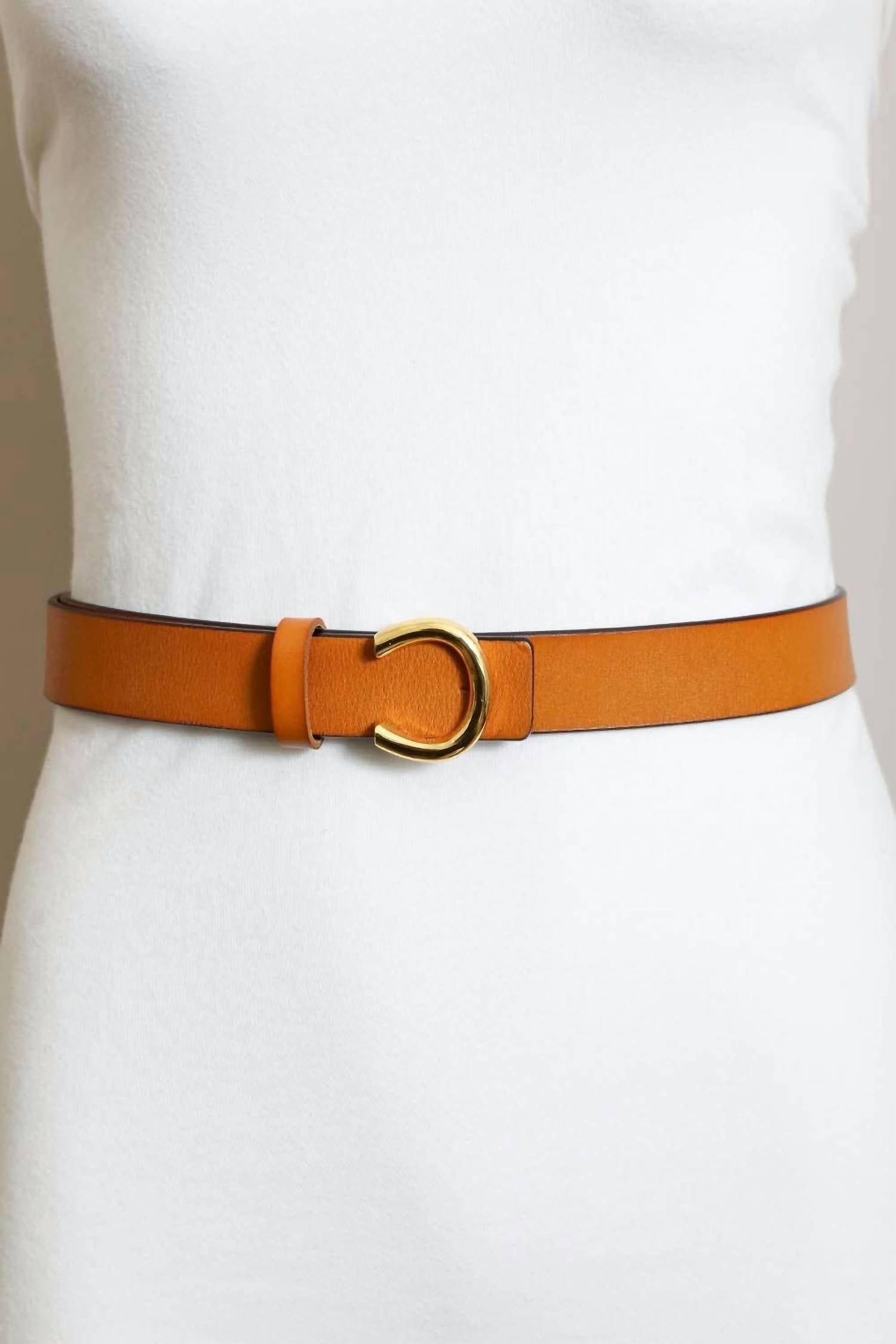 Leto - Minimalist Leather Horseshoe Belt