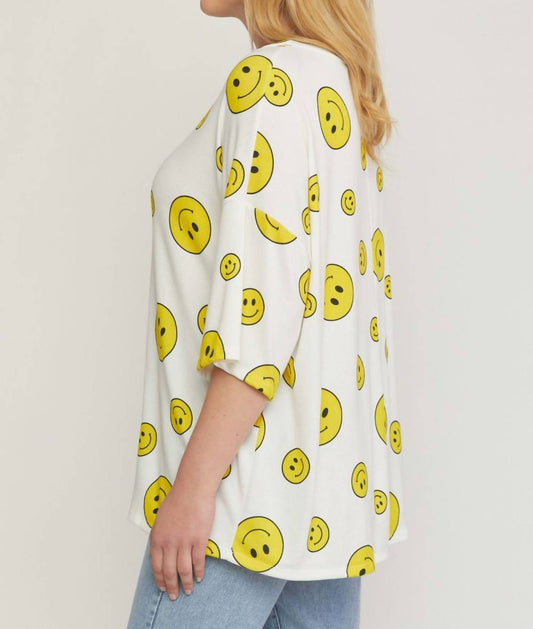 Entro - Happy Face Top - Plus