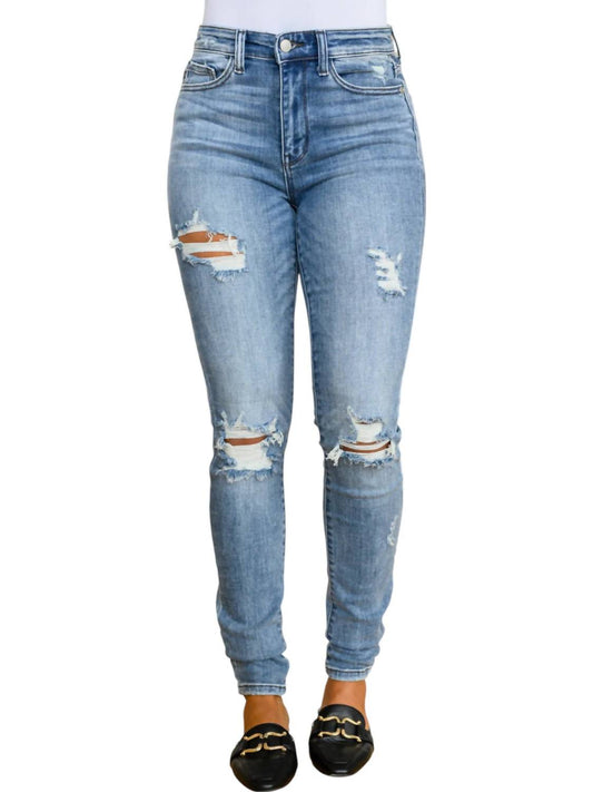 Judy Blue - Juno Tall Skinny Destroyed Jeans