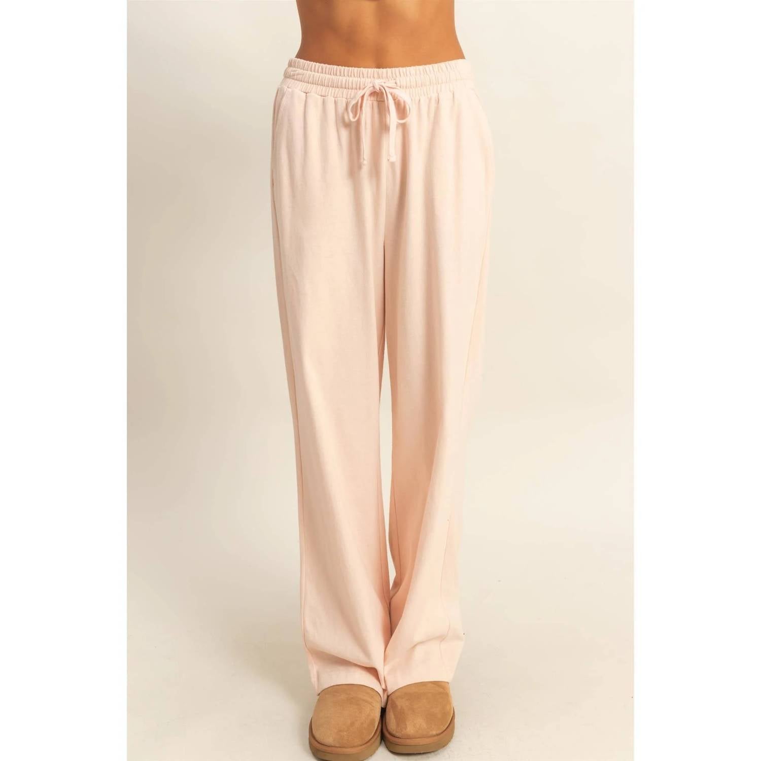 Double Zero - High Waist Wide Leg Lounge Pants