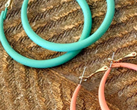 White Label - Women's Matte Pastel Hoop Earrings