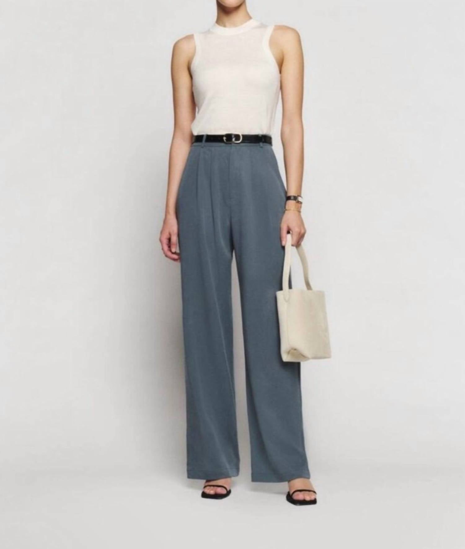 Reformation - Mason High Rise Relaxed Wide Leg Pants