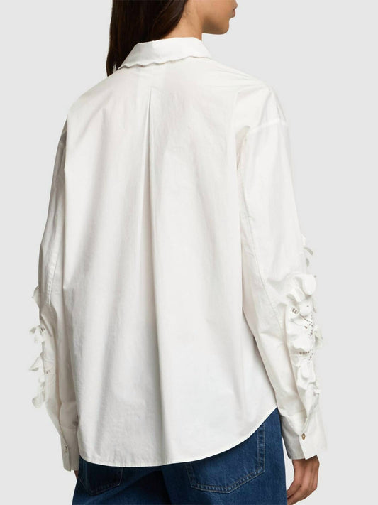 Forte Forte - En Fleur Embroidered Cotton Poplin Shirt