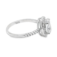 Allyanna Gifts - Women's Oval Moissanite With Halo Ring