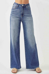 RISEN High-rise Wide Leg Jeans in dark blue - women's jeans