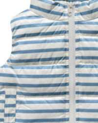 babysprouts Kid's Puffer Vest in ski blue stripe - item - detail view