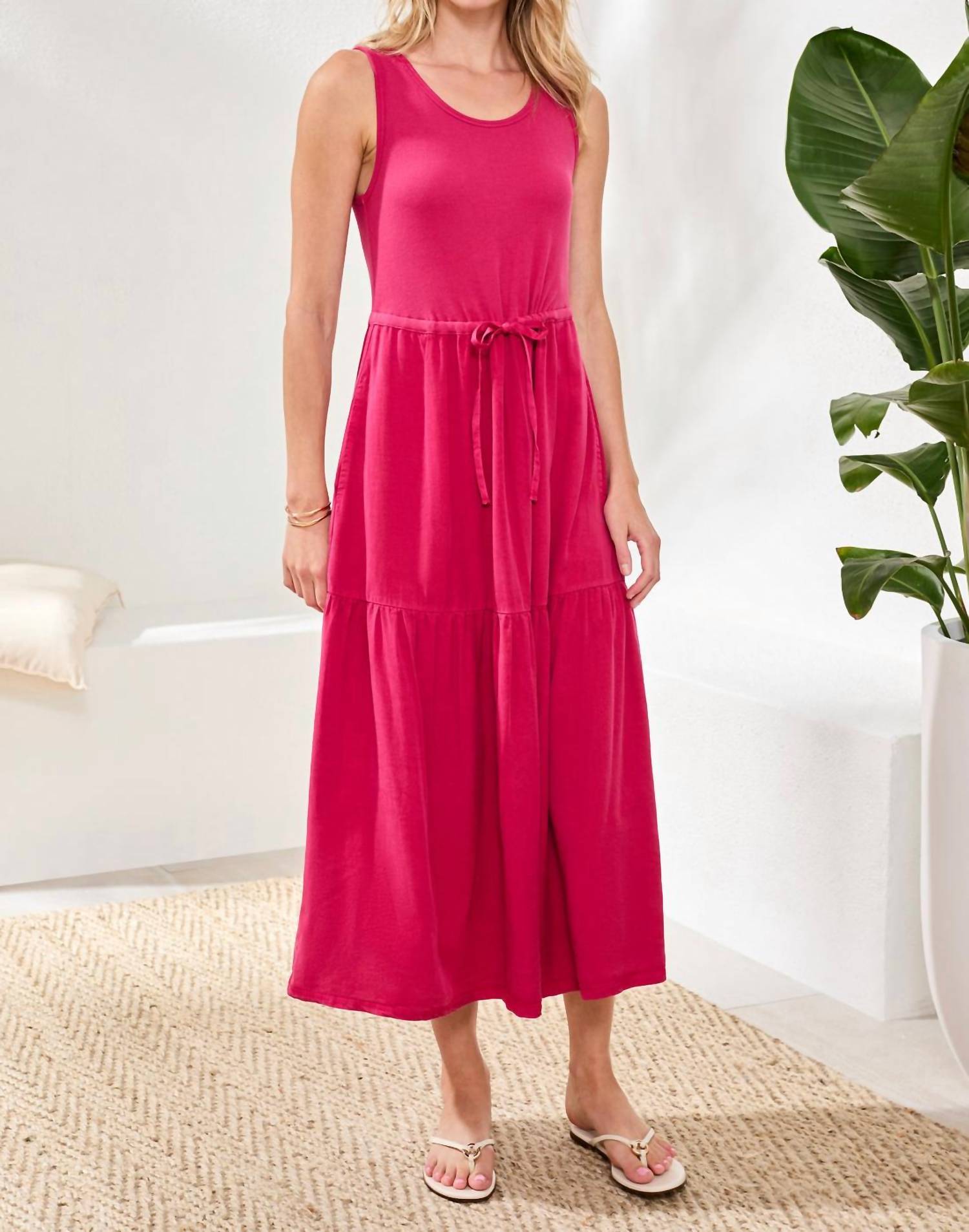 Tribal - Mixed Media Sleeveless Maxi Dress
