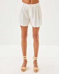 Lilly Pulitzer Dewey Linen Short in resort white 1 - women's shorts - alternate view
