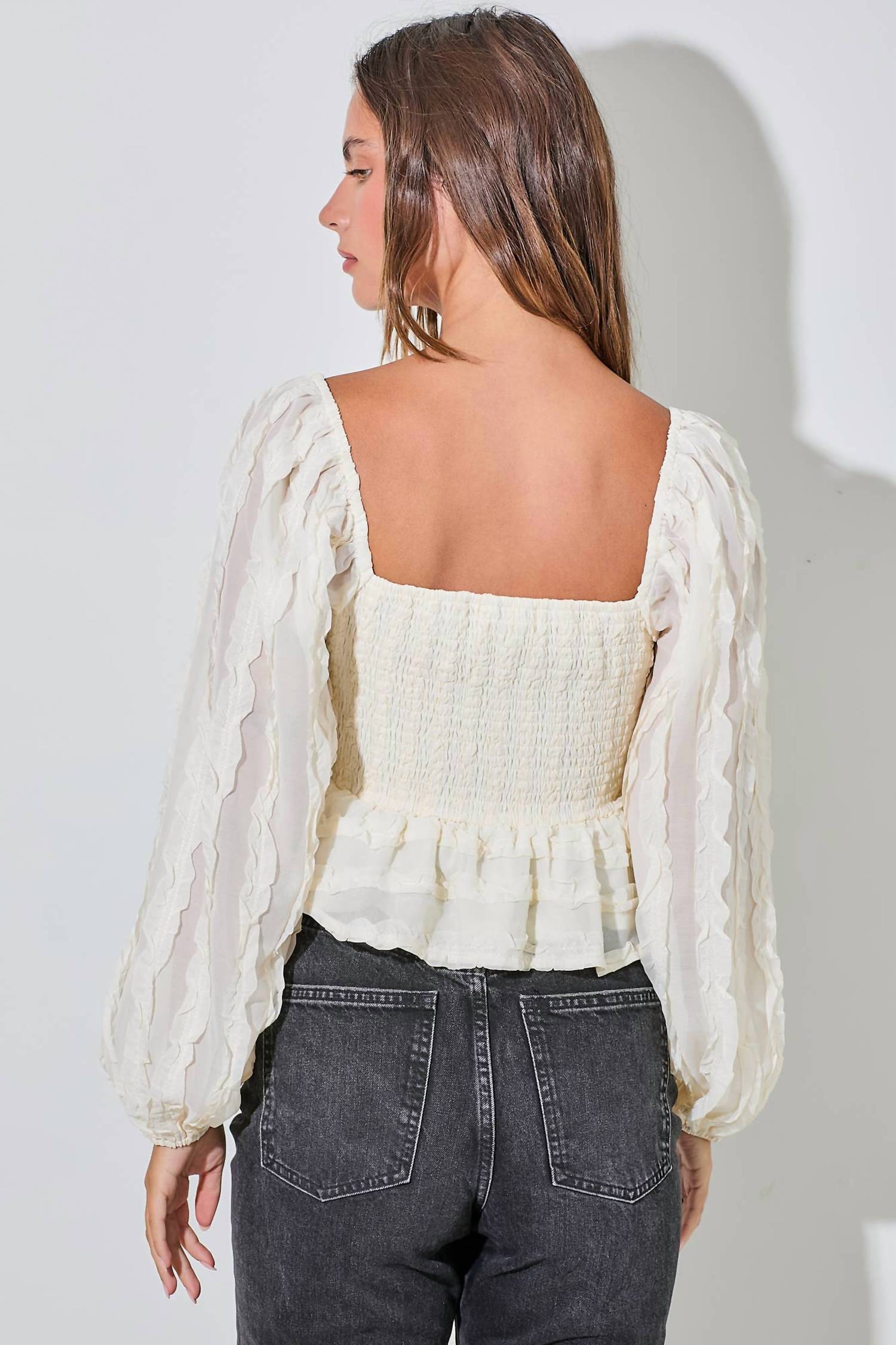 Baevely By Wellmade - Ronnie Square Neck Blouse