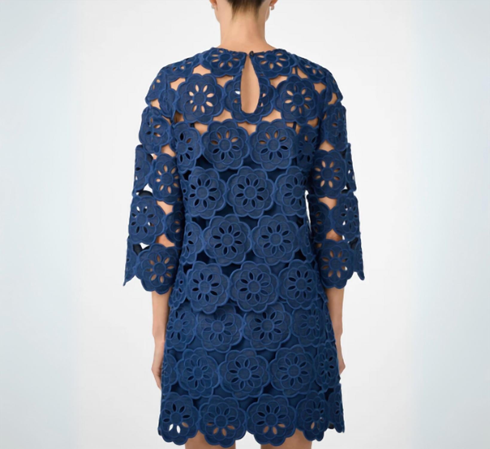 Trina Turk Kabosu Top in indgo - women's blouse - detail view