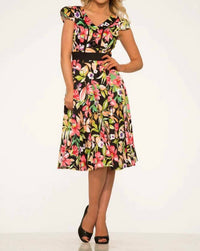 Orchid Bloom - Floral Swing Dress