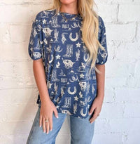 Free People - Painted Western Tee