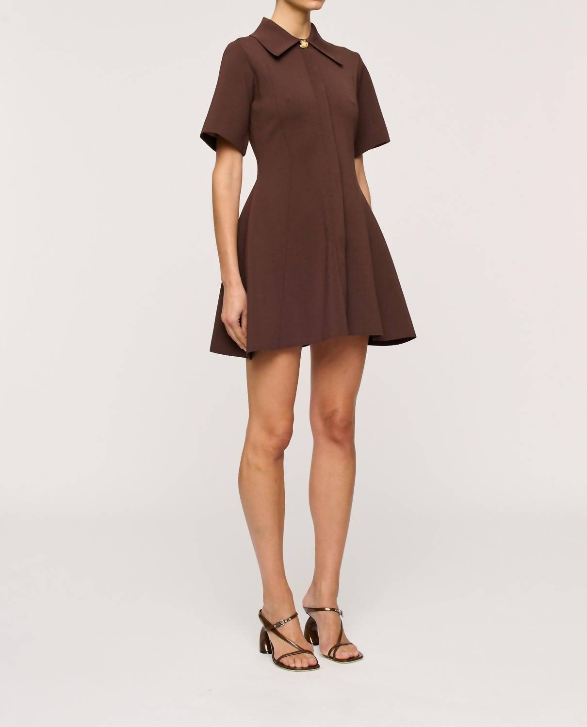 Clea - Sorrel Knit Mini Shirt Dress