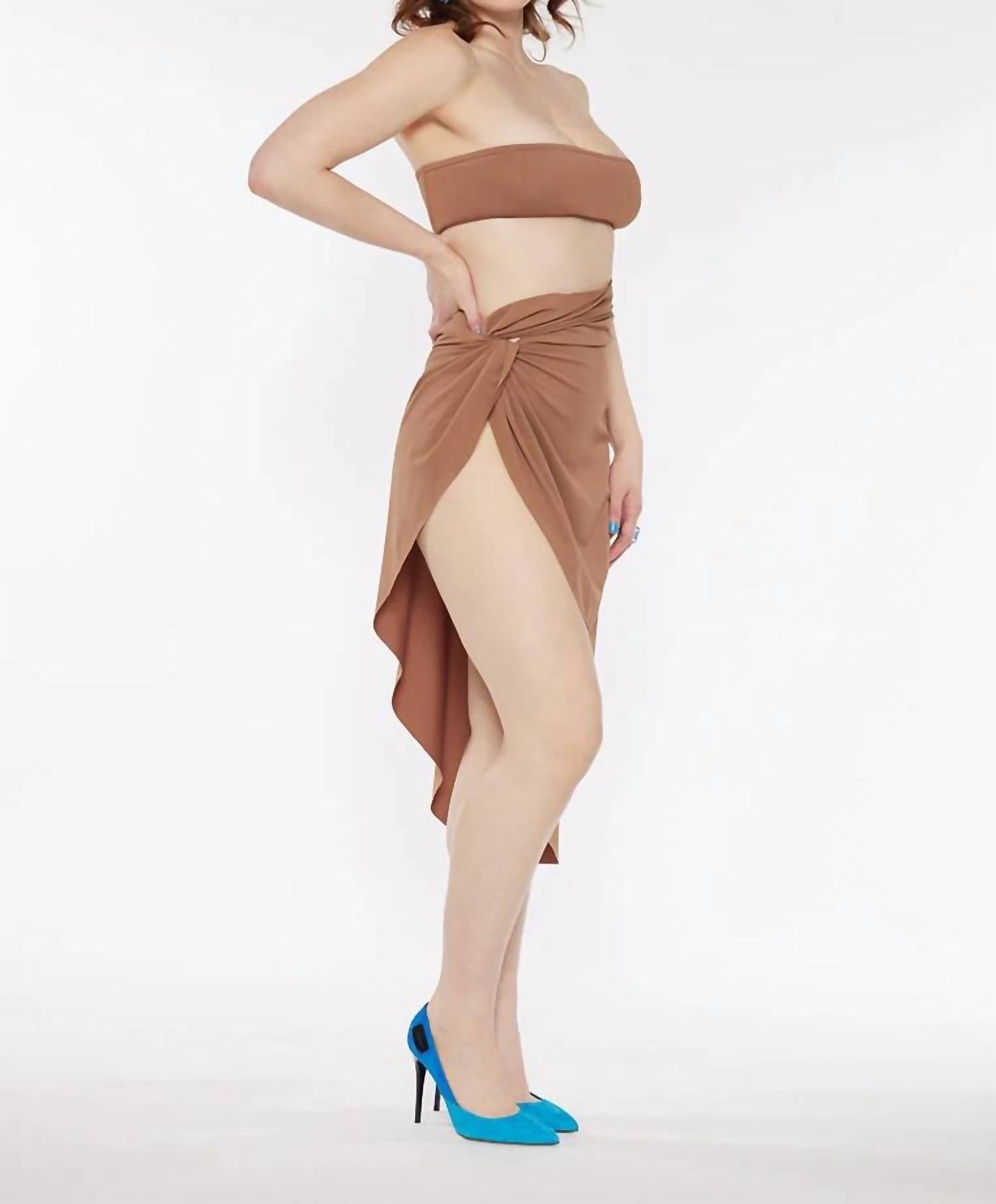 Circular Path - Strapless Bandeau Bikini Top
