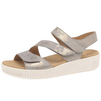 Gabor - Women's Nubuck Multiple Rip-Tape Straps Sandal