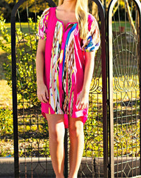 Glam - Contrast Placket Dress