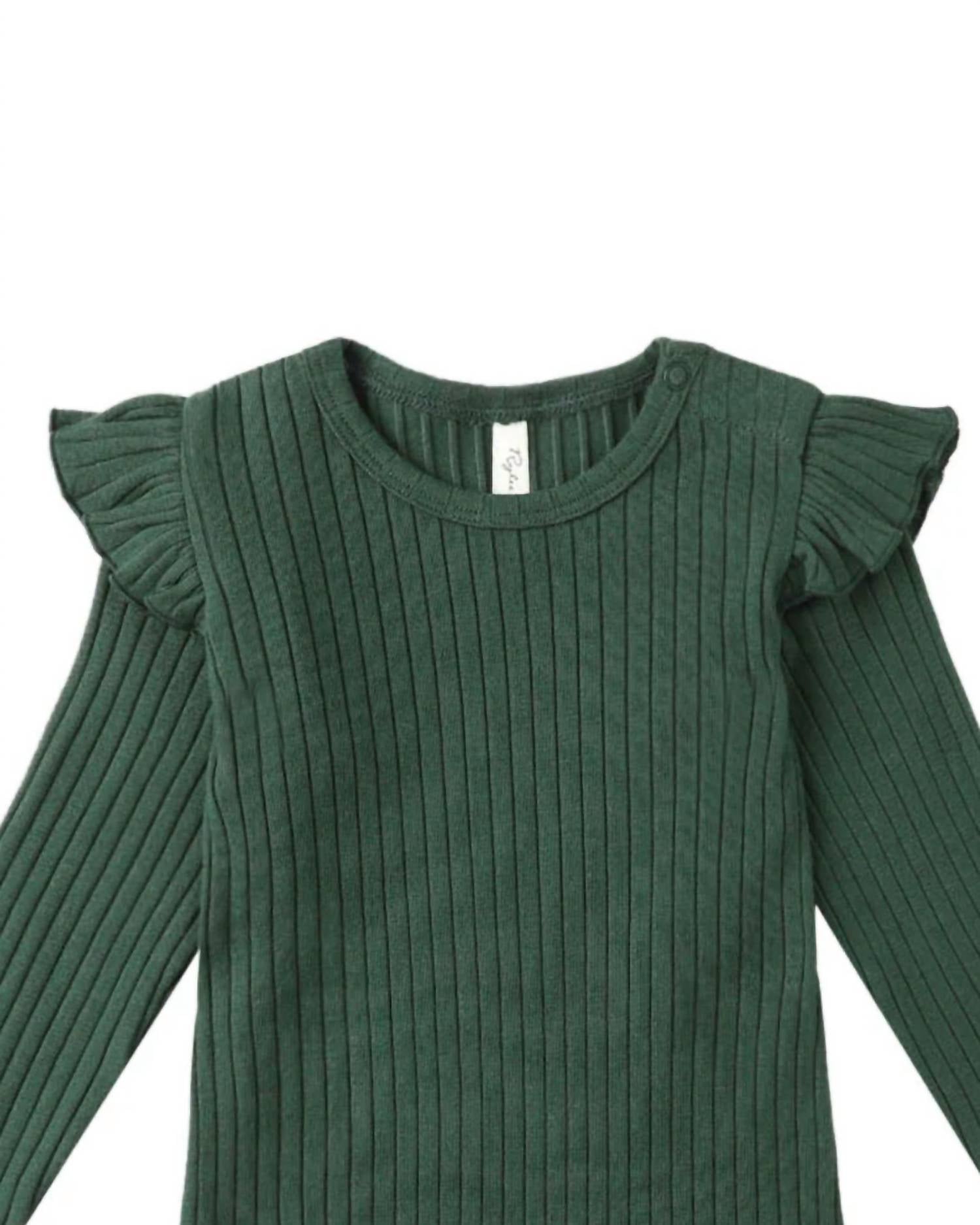 Rylee + Cru - Kid's Shoulder Ruffle Bodysuit