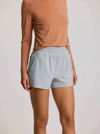 FREE FLY Women's Pull On Breeze Short in aspen grey - women's shorts - alternate view