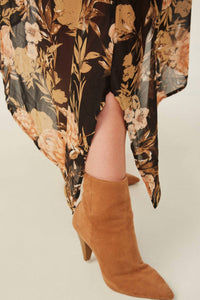 Hayden La - Sharon Peony Crew Neck Midi Dress